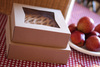 A Picture of product 969-919 SCT® Paperboard Window Bakery Boxes. 10 X 10 X 2 1/2 in. Kraft. 200/case.