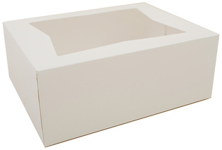 White Window Bakery Box.  10-1/4" x 8" x 4", 200/Case