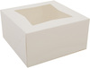 A Picture of product 967-130 SCT® Paperboard Window Bakery Boxes. 6 X 6 X 3 in. White. 200/case.