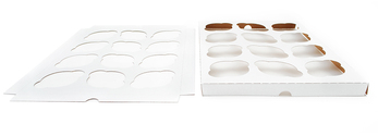 Cupcake Insert, Fits in 14" x 10" Box, Holds Twelve 2-1/2" in diameter Cupcakes, 200/Case
