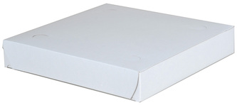 Southern Champion Tray 1-Piece Paperboard Pizza Box with Lock Corners. 9 X 9 X 1.5 in. White. 100 boxes/case.