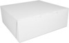 A Picture of product 967-530 SCT® White Non-Window Bakery Box,  White, Paperboard, 14 x 14 x 5, 50/Case