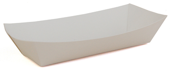 SCT Hot Dog Food Trays. 7 X 2.75 X 1.5 in. White. 250/sleeve, 4 sleeves/case.