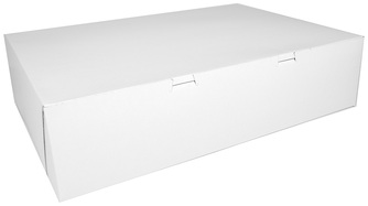White Non-Window Bakery Boxes, 20.5" x 14.5" x 5", For 1/2 Sheet Cakes, 50/Case