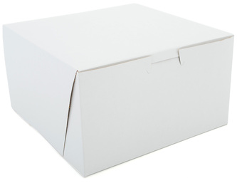 Non-Window Bakery Boxes, White Color, 7" x 7" x 4", 250/Case.