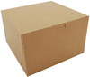 A Picture of product 967-787 BAKERY BOX 8X8X5 KRAFT. LOCK CORNER NO WINDOW.