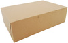 A Picture of product 967-886 Kraft Non-Window Bakery Boxes, 14 x 10 x 4, For 1/4 Sheet Cake, 100/Case