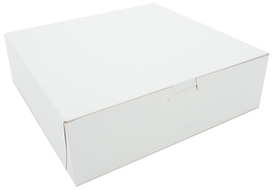 SCT® White Non-Window Bakery Box,  10w x 10d x 3h, White, 200/Carton