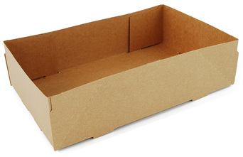 SCT® 4-Corner Pop-Up Food and Drink Trays. 8 5/8 X 5 1/2 X 2 1/4 in. Brown. 500/carton.