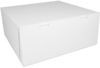 A Picture of product 969-754 SCT® White Non-Window Bakery Box,  White, Paperboard,14 x 14 x 6, 50/Carton