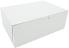 A Picture of product 964-610 Clay-Coated Kraft Paperboard Bakery Boxes. 11 X 8 X 4 in. White. 100/Case