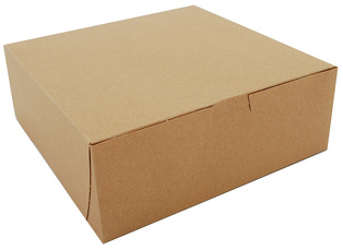 Kraft Paperboard Non Window Bakery Boxes. 8 X 8 X 3 in. 250 count.
