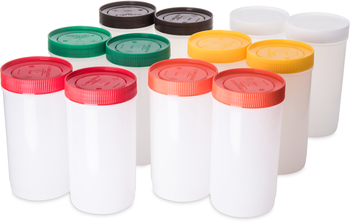 Store 'N Pours, Stor N' Pour® Quart Backup Container w/ Assorted Color Caps 1 Quart - Assorted, 12 Each/Case.