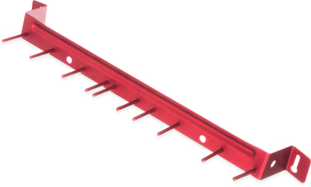 Brush & Broom Racks, Spectrum® Aluminum Brush Rack 17" Long - Red, 12 Each/Case.