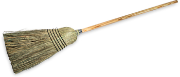 Corn Brooms, 5-Stitch Warehouse/Janitor (#29) - Blended Corn Broom 56" - Natural, 12 Each/Case.