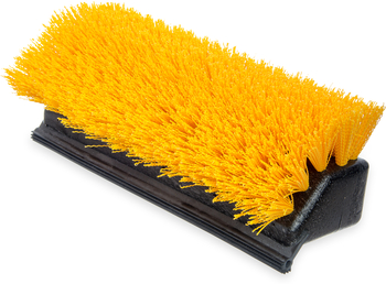 Flo-Pac Hi-Lo Floor Scrub Brush with Squeegee 10 in. Black. 12 each/case.