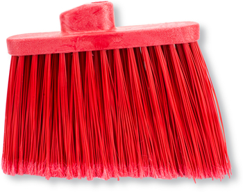 Sparta Duo-Sweep Flagged Color-Coded Angle Brooms, Head Only. Red. 12 each/case.