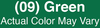 A Picture of product CFS-36868EC09 Sparta Duo-Sweep Unflagged Color-Coded Angle Brooms, Head Only. Green. 12 each/case.