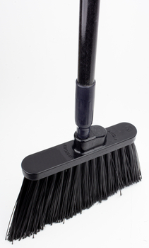 Sparta Duo-Sweep® Angle Brooms, Flagged Bristle with Handle. 56 in. Black. 12 each/case.
