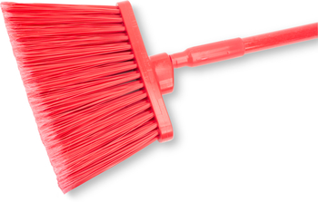 Sparta Duo-Sweep® Angle Brooms, Flagged Bristle with Handle. 56 in. Red. 12 each/case.