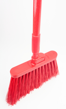 Sparta Duo-Sweep® Angle Brooms, Unflagged Bristle with Handle. 56 in. Red. 12 each/case.