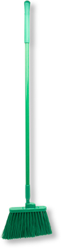 Sparta Duo-Sweep® Angle Brooms, Unflagged Bristle with Handle. 56 in. Green. 12 each/case.