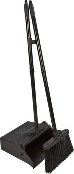 Duo-Pan™ Upright Dust Pan & Broom. 36 in. Black.
