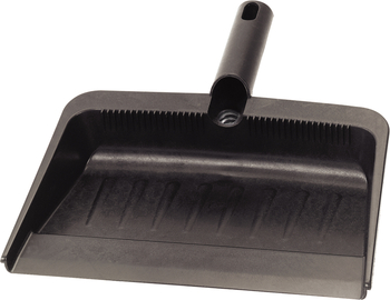 Dust Pans Plastic, Flo-Pac® Flexible Plastic Dustpan 12" x 8" - Black, 24 Each/Case.
