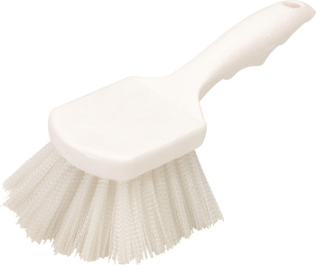 Scrub Brushes Nylon, Flo-Pac® Utility Scrub Brush With Nylon Bristles 8" - White, 12 Each/Case.
