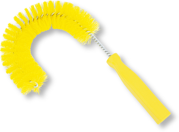 Sparta® Spectrum® Color Code Clean-In-Place Hook Brushes. 11 1/2 in. Yellow. 12 each/case.