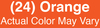 A Picture of product CFS-41278EC24 Sparta Spectrum Color Coded Flo-Thru Wall & Equipment Brush. 10 in. Orange. 12 each/case.