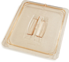 A Picture of product CFS-10430U13 StorPlus™ High Heat Handled Universal Food Pan Lids, 1/2 Size. 12.75 X 10.38 X 0.88 in. Amber. 6 each/case.