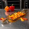 A Picture of product CFS-10458HH13 StorPlus™ High Heat Food Pan with 2 Handles, 1/3 Size. Amber. 8 each/case.