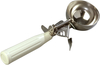 A Picture of product CFS-60300-10 Stainless Steel Disher Scoops. #10 Size. 3.8 oz. Ivory. 12 each/case.