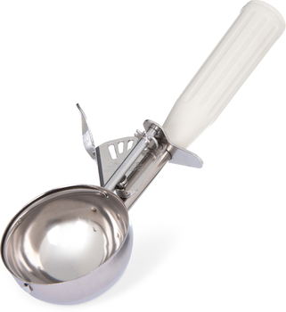 Stainless Steel Disher Scoops. #10 Size. 3.8 oz. Ivory. 12 each/case.