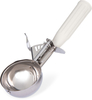A Picture of product CFS-60300-10 Stainless Steel Disher Scoops. #10 Size. 3.8 oz. Ivory. 12 each/case.