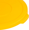 A Picture of product CFS-34101104 Bronco™ Round Waste Bin Trash Container Lid. 10 gal. Yellow. 6 each/case.