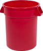 A Picture of product CFS-34102005 Bronco™ Round Waste Bin Trash Containers. 20 gal. Red. 6 each/case.