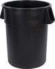 A Picture of product CFS-34105503 Bronco™ Round Waste Bin Trash Containers. 55 gal. Black. 2 each/case.