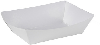 SCT Food Trays. 4 oz. 4 X 2-3/4 X 1-1/32 in. White. 250/sleeve, 4 sleeves/case.