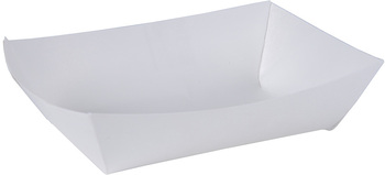 SCT Food Trays. 6 oz. 4-19/64 X 3-25/32 X 1-5/64 in. White. 250/sleeve, 4 sleeves/case.