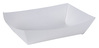 A Picture of product SCH-0551 SCT Food Trays. 6 oz. 4-19/64 X 3-25/32 X 1-5/64 in. White. 250/sleeve, 4 sleeves/case.