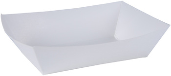 SCT Food Trays. 2.5 lbs. 6-2/3 X 4-2/3 x 1-2/3 in. White. 250/sleeve, 2 sleeves/case.