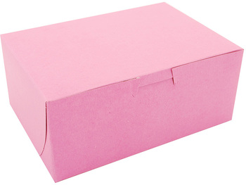 Pink Non-Window Bakery Boxes, 7 x 5 x 3 in, 250/Case.