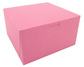 A Picture of product SCH-0865 Pink Non-Window Bakery Boxes, 9 x 9 x 5 in, 100/Case.
