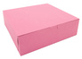 A Picture of product SCH-0871 Pink Non-Window Bakery Boxes, 10 x 10 x 3 in, 200/Case.