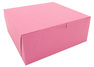 A Picture of product SCH-0873 Pink Non-Window Bakery Boxes, 10 x 10 x 4 in, 100/Case.