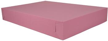 Pink Non-Window Bakery Boxes, 28 x 20 x 4 in, 50/Case.