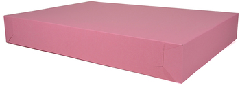 Pink Non-Window Bakery Boxes, 26 x 18-1/2 x 4 in, 50/Case.