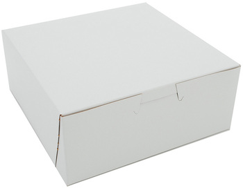 White Non-Window Bakery Boxes, 6 x 6 x 2-1/2 in, 250/Case.